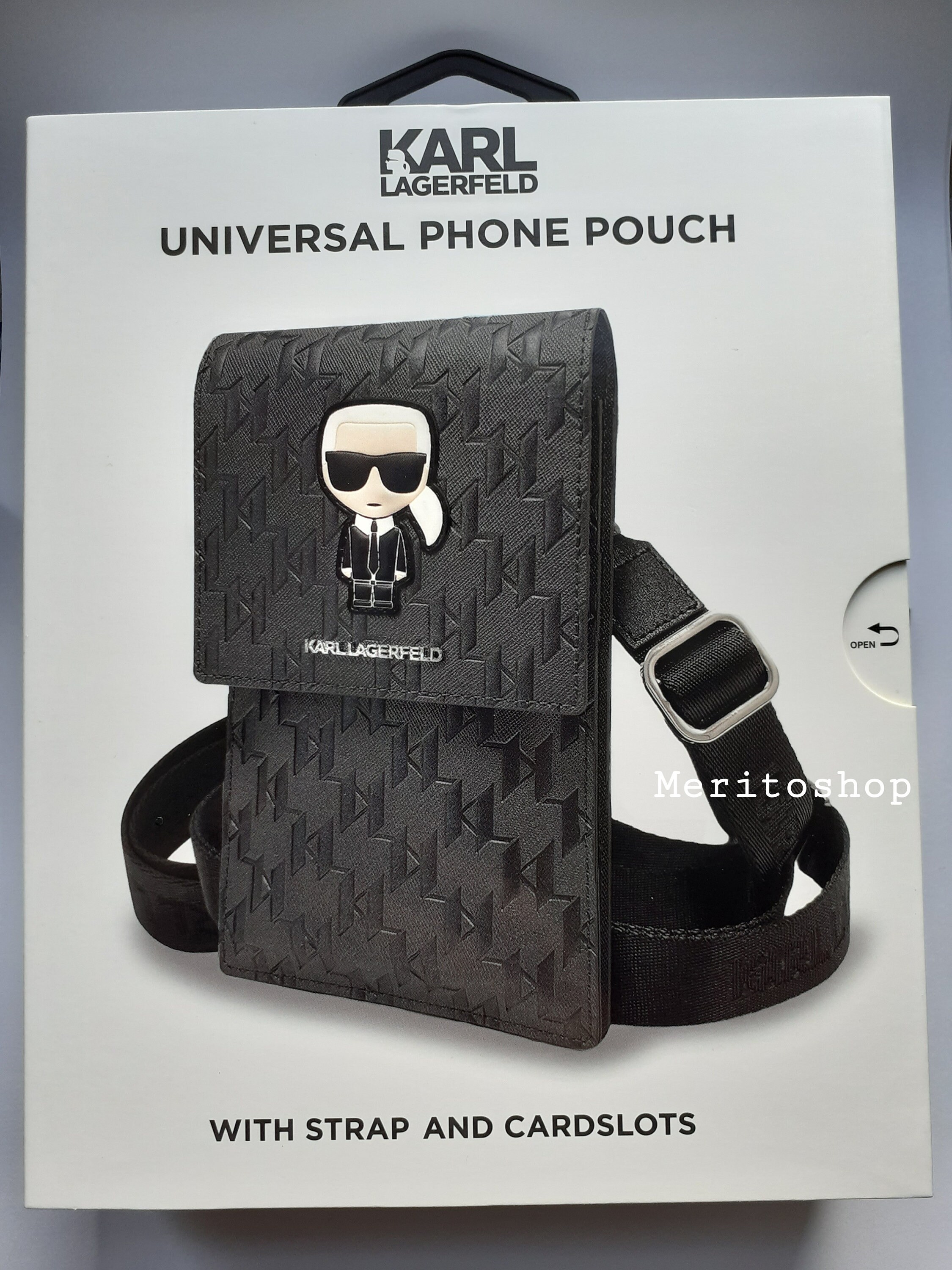 Men's KL Monogram iPhone 14 Pro Max Wallet Case by KARL LAGERFELD