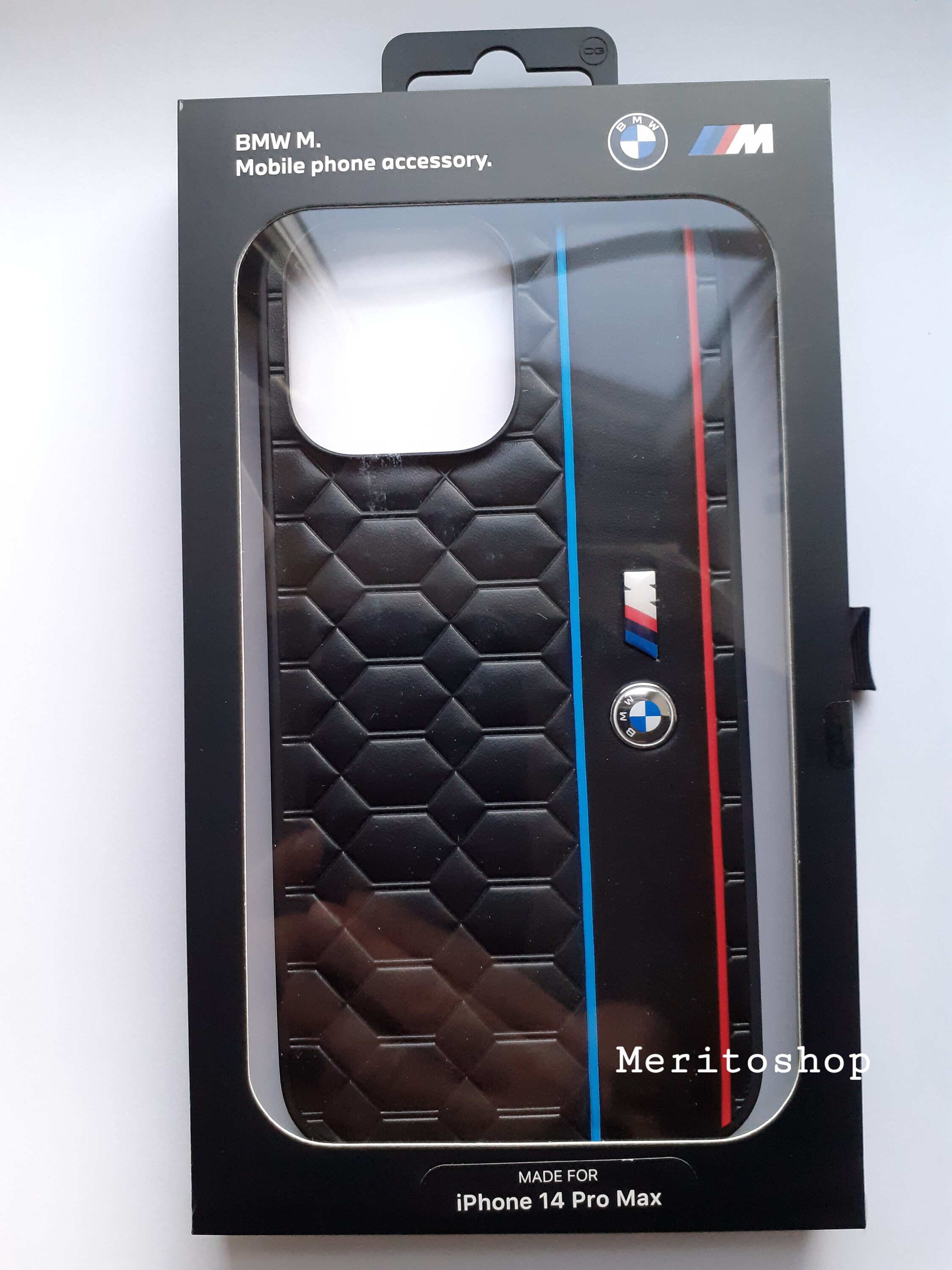 Funda Bmw Tricolor Track Negro IPhone 14 Pro Max - Mobo