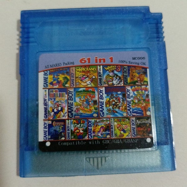 61 In 1 Game Cassettes Nintendo GBC SP Gameboy Color Cartridge 16 Bit