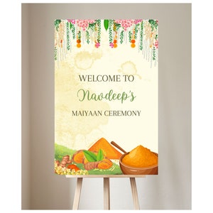 Haldi signs, Mehndi Welcome signs & haldi decor sign, Floral Desi decor as Haldi signs, vatna sign, punjabi wedding, desi haldi wedding