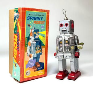 プラネットロボット ロビー・ザ・ロボット ゼンマイ式ブリキおもちゃ