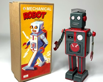 プラネットロボット ロビー・ザ・ロボット ゼンマイ式ブリキおもちゃ