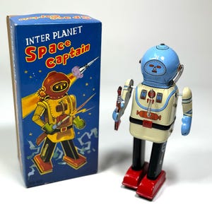 プラネットロボット ロビー・ザ・ロボット ゼンマイ式ブリキおもちゃ