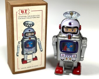 プラネットロボット ロビー・ザ・ロボット ゼンマイ式ブリキおもちゃ