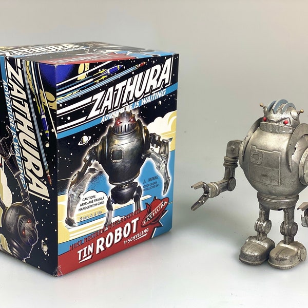 Riesiger Zathura Roboter.Vintage Wind Up Blechspielzeug Retro Sammler Roboter.Limit Edition Design und Produktion von Saint John