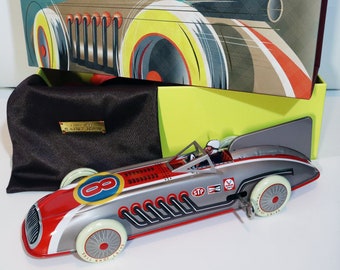 Jet Racer.Vintage Wind Up Tin Toy Retro Collectible Car.Design and production by Saint John.Gifts for her.Gift for kids.Christmas gift idea