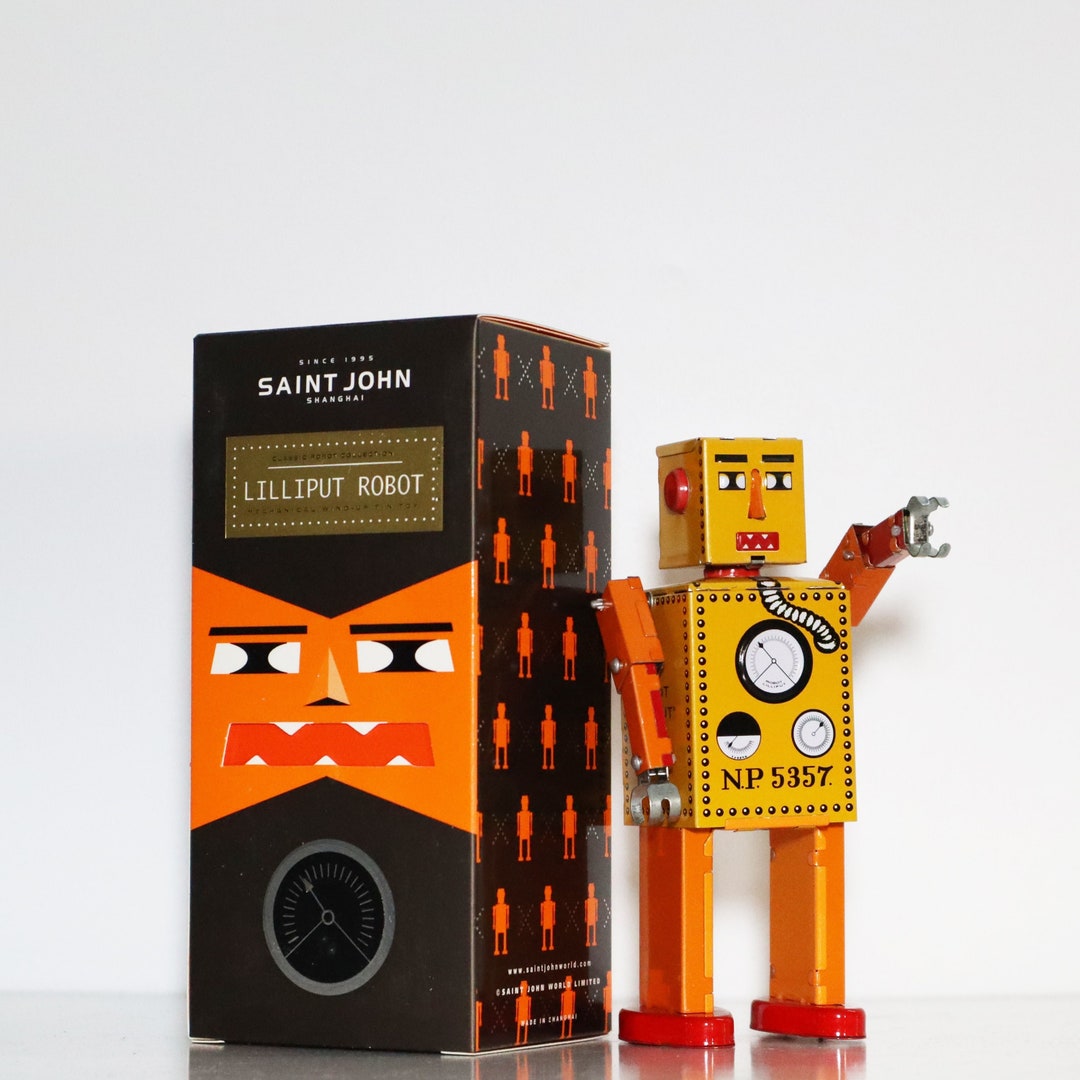 ロボット yuppenano Giant Lilliput Robot Limit Edition.vintage Wind up Tin Toy