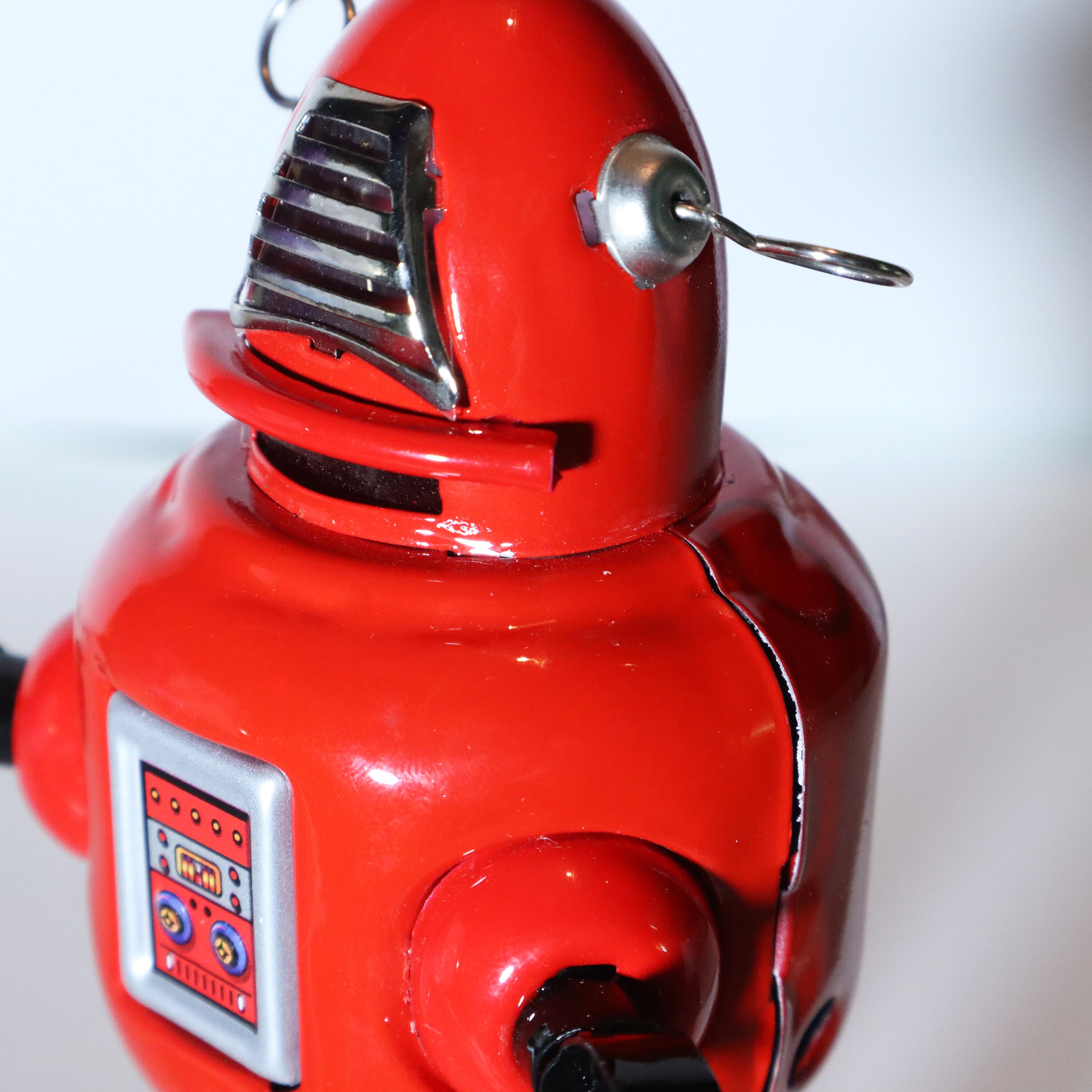 プラネット ロボット。ビンテージの巻き上げ式ブリキおもちゃのレトロ