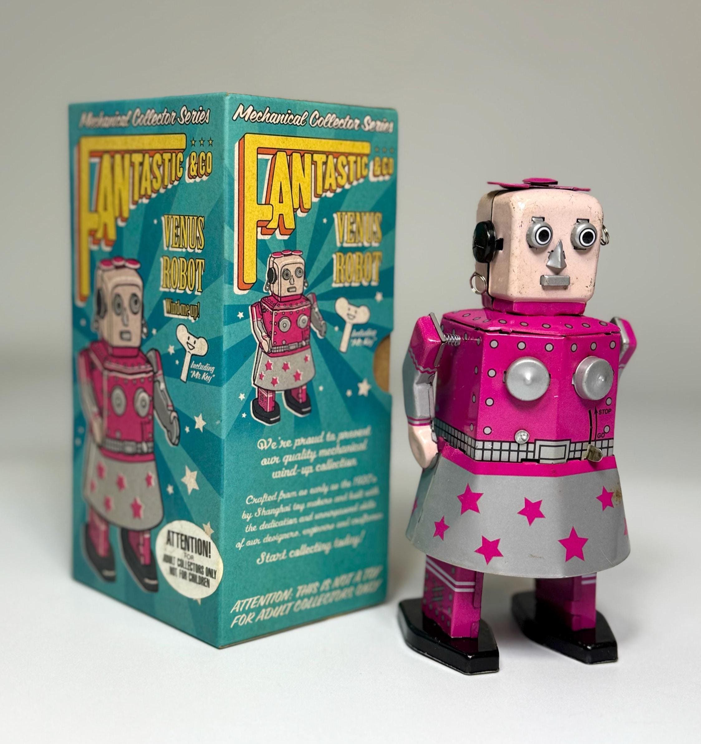 ブリキのおもちゃのゼンマイ式ロボット - Etsy 日本