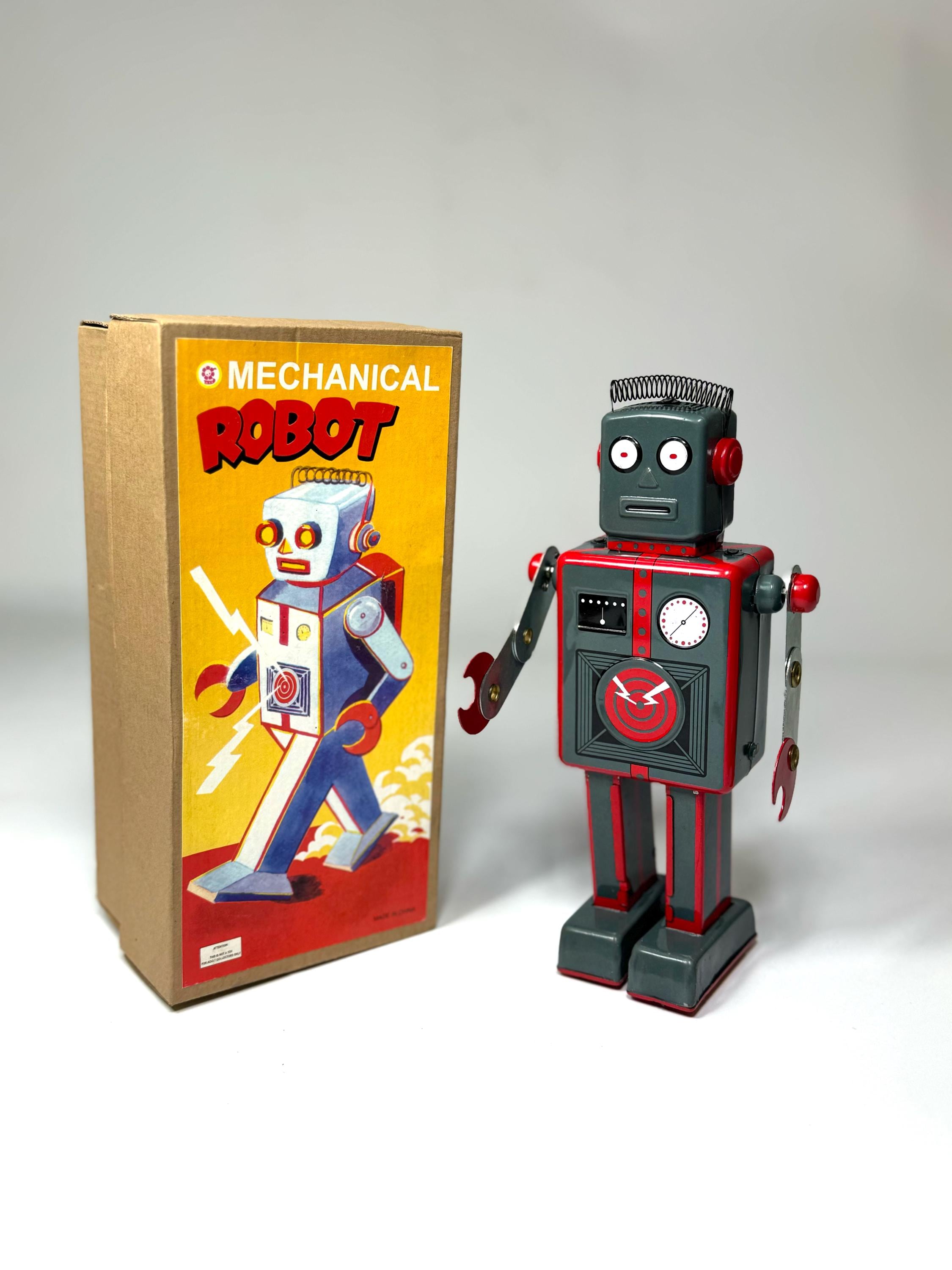 ブリキのおもちゃのゼンマイ式ロボット - Etsy 日本