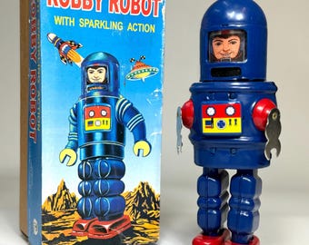 ピストンアクションロボット ロビー・ザ・ロボット ブリキのおもちゃ