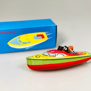 Candle Boat.Vintage Tin Toy Retro Collectible Boat.Design and production by Saint John.Gifts for her.Gift for kids.Christmas gift idea