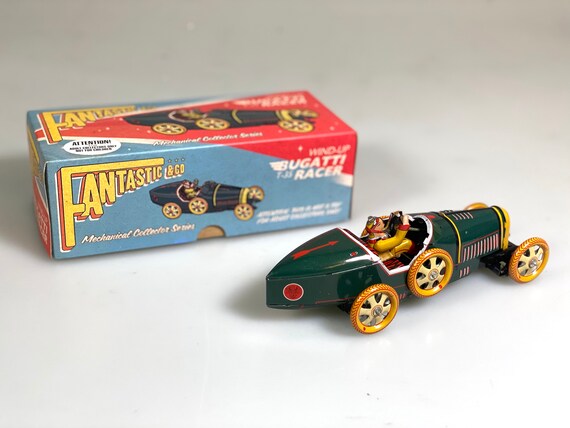 Bugatti T-35 Racer Limit Edition.vintage Wind up Tin Toy
