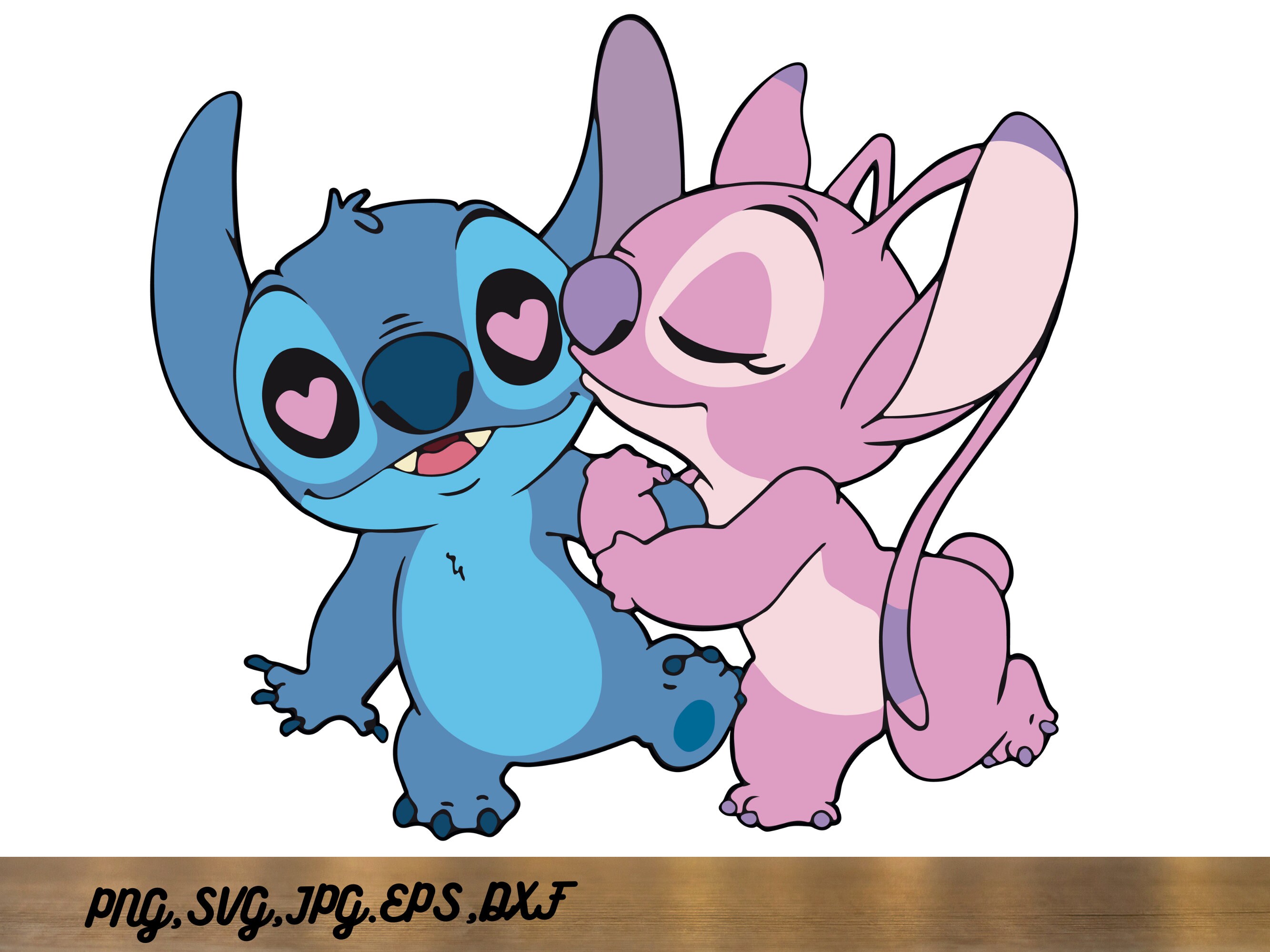 SVG Lilo And Stitch Stitch And Angel Love Svg Png Etsy