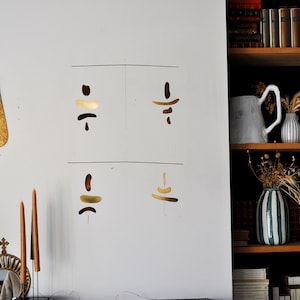 Izar model mobile. Brass mobile. Horizontal mobile. Soothing. Handcrafted.