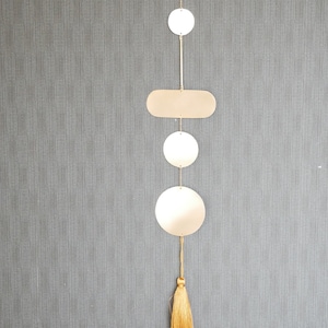 Modello mobile Gemini #2. Decorazione murale da offrire. Ottone. Fatto a mano.