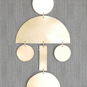 Mira model mobile 10 Artistic handmade brass mobile Art for the home Art for the living room Home decoration image 2