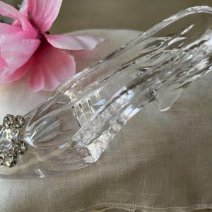 Beautiful Vintage Crystal Slipper adorned with the most sparkling rhinestones! Great gift for fairy tale princess bride and bridesmaids!