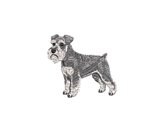 Mini Schnauzer Embroidery Design, Dog Embroidery Files, Pet Embroidery Patterns, Machine Embroidery Designs
