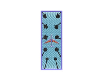 Flugzeug Stickdatei, Palmen, Stickdatei, Stickmuster, Trendy Stickdatei, digitaler Download