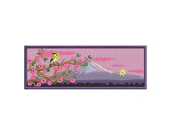 Japan Mount Fuji machine embroidery designs, embroidery pattern, embroidery files, trendy embroidery designs, digital download