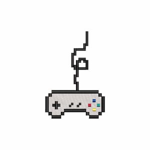 Pixel art Gamepad embroidery design, Ps controller embroidery pattern, Games embroidery, embroidery files, machine embroidery designs