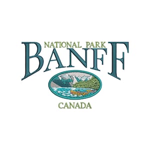 Banff embroidery design, machine embroidery designs, embroidery pattern, embroidery files, digital download, National Park, Canada