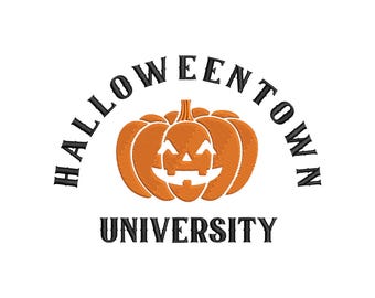 Halloweentown Embroidery Design, Halloween Embroidery Designs, Pumpkin Embroidery Files, Spooky Season, Machine Embroidery Designs
