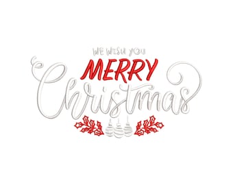Merry Christmas Embroidery Designs, Holiday Embroidery Files, Festive Xmas Embroidery Patterns, Machine Embroidery Designs
