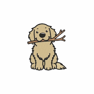 Golden Retriever Stickdatei, Tier Stickdatei, Haustier Stickdatei, Maschinenstickerei Stickdatei Hund, Digitaler Download