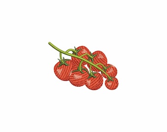 Mini Tomato embroidery design, Machine embroidery designs, Embroidery pattern, Embroidery file, Cottagecore embroidery, Garden embroidery