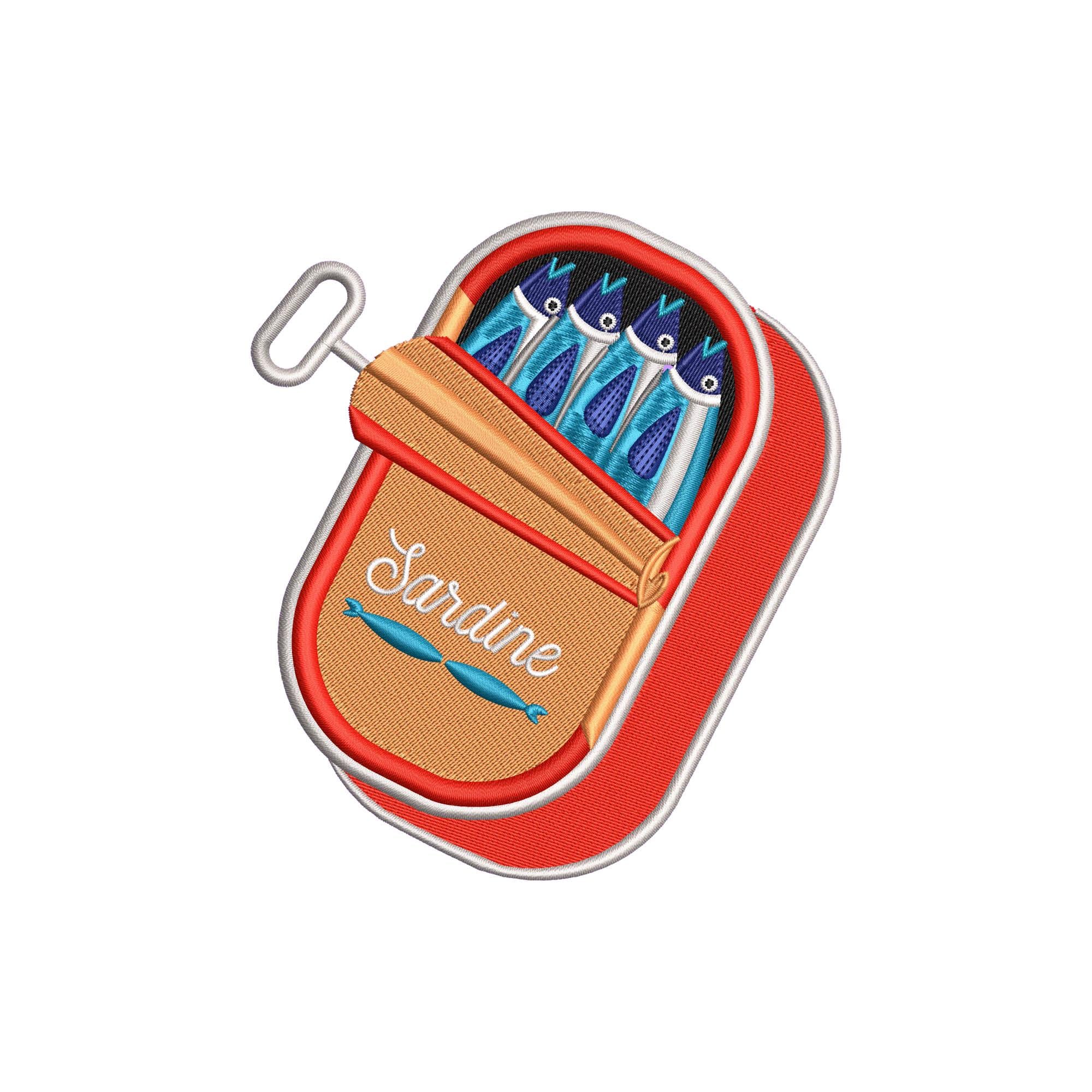 Sardines embroidery design, Kitchen machine embroidery designs, Fish embroidery pattern, Portugal embroidery files, digital download