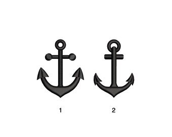 Mini Anchor Embroidery Design, Nautical Embroidery Files, Coastal Embroidery Patterns, Marine Machine Embroidery Designs