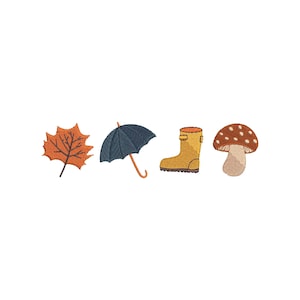 Herbst Stickmuster, Herbst Blätter Stickmuster, Stickdateien, Stickmuster, Trendy Stickerei, Digitaler Download