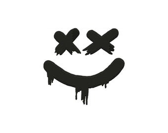 Melting dead smiley machine embroidery designs, embroidery files, embroidery pattern, embroidery design, funny embroidery, smiley face