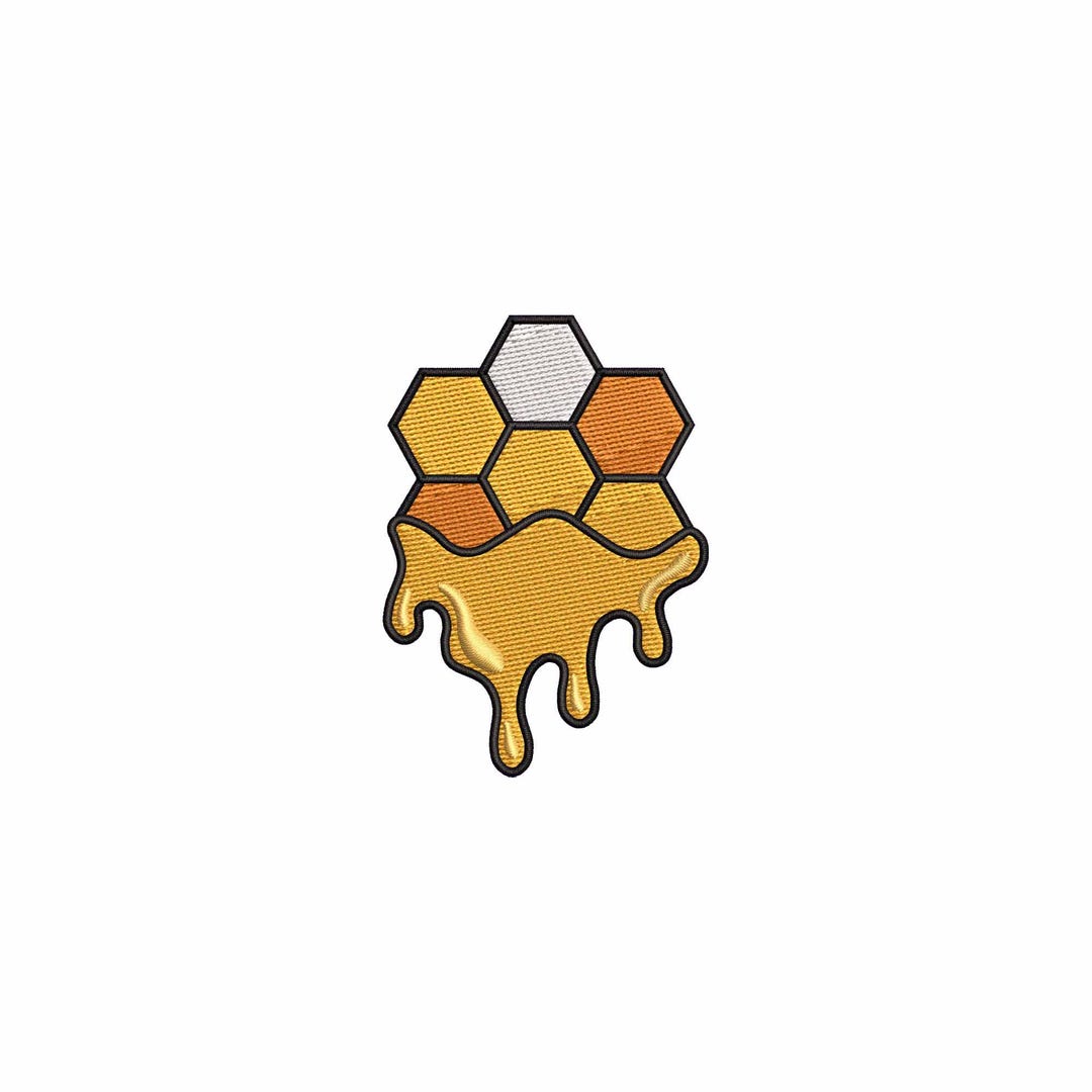 Mini Bee Honeycomb Embroidery Design, Honey Machine Embroidery Files - Etsy