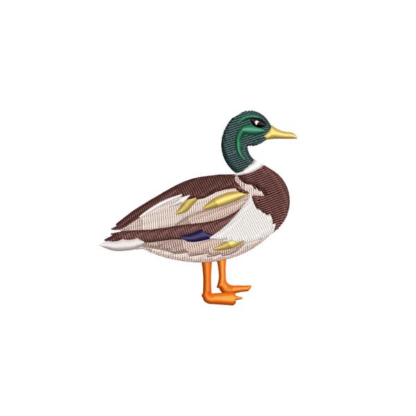 Mini Stockente Ente Stickdatei, Tier Stickdatei, Maschinenstickerei, Waldtiere, Jagd Stickdateien, Digitaler Download