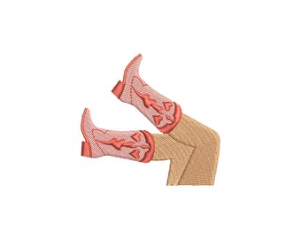 Cowgirl Boots Embroidery Design, Western Embroidery Files, Coquette Embroidery Patterns, Machine Embroidery Designs