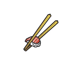 Sushi Stickdatei: Japanisches Essen Schnittmuster (Digitaler Download)
