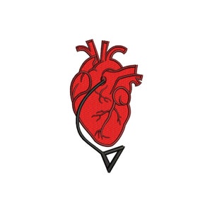 Anime embroidery designs, Heart machine embroidery designs, Heart Embroidery files, digital download