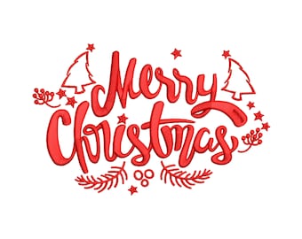 Diseños de bordado de Feliz Navidad, archivos de bordado navideños, patrones de bordado festivos, diseños de bordado a máquina de Navidad