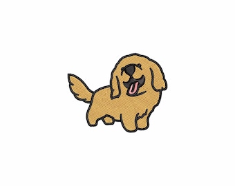 Golden retriever dog embroidery design, machine embroidery designs, animal embroidery design, embroidery files, instant download