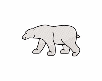 Mini polar bear embroidery design, machine embroidery designs animals, embroidery files, embroidery pattern, Baby embroidery designs