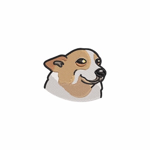 Funny Meme Smiling Corgi embroidery design, machine embroidery designs dog, embroidery pattern, embroidery files, animals embroidery designs