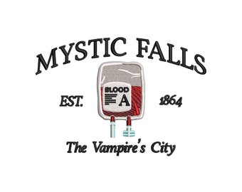 Mystic Falls embroidery design, machine embroidery designs, embroidery files, embroidery pattern, fall embroidery designs, digital download