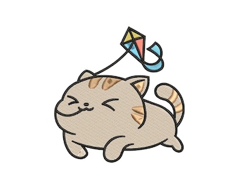 Diseños de bordado de gatos adorables, archivos de bordado de gatitos, patrones de bordado para niños, diseños de bordado a máquina.