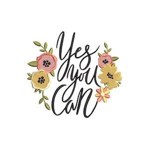 Yes you can embroidery quote
