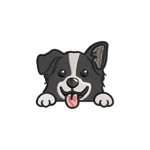 Motif de broderie border collie, motif de broderie chien, motif de broderie animal, broderie d&#39;animal de compagnie, motifs de broderie machine
