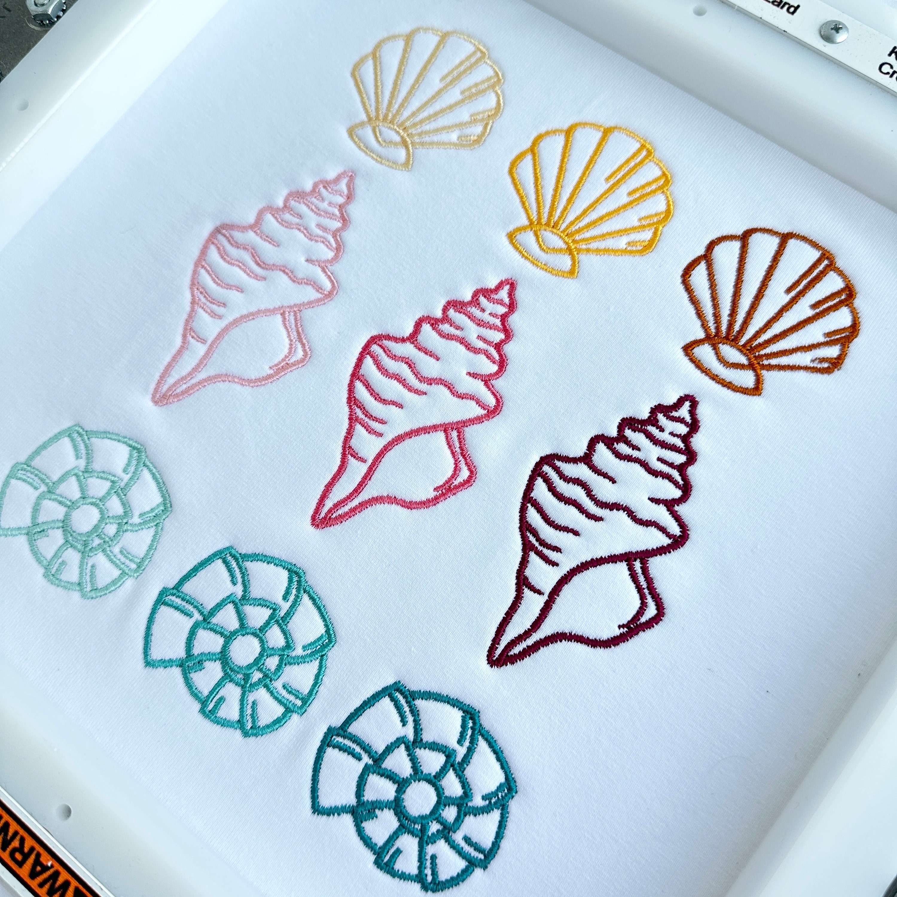 Seashell Embroidery Designs: Summer Beach Ocean Files (digital Download ...