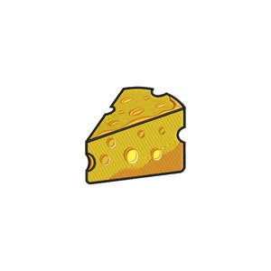 Mini Käse Stickmuster, Stickmuster, Stickdateien, Baby Stickmuster, Stickdatei Essen, digitaler Download